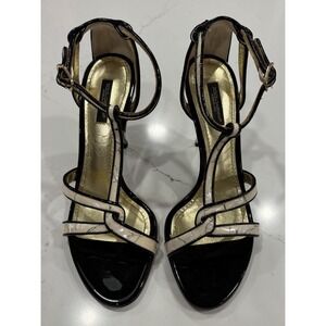 DOLCE & GABBANA‎ Womens Marble Patent Leather Sandals Size 38.5 EU US 8.5